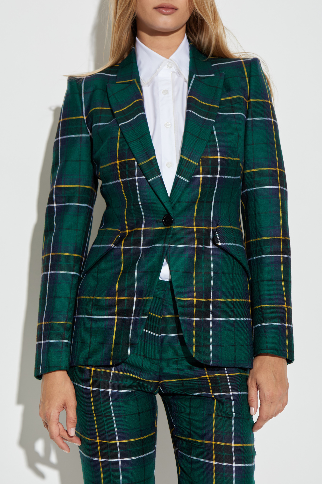 Alexander McQueen チェック柄ジャケット Green Checked blazer Alexander McQueen - Vitkac France